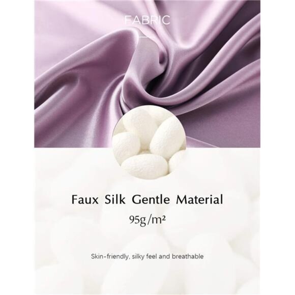 Satin Kimono Robe Long Silky Bathrobe with Ostrich Feather Trim - Picture 7 of 8